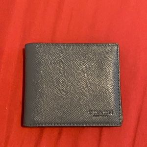 Men’s Blue Leather Coach Wallet. NWT